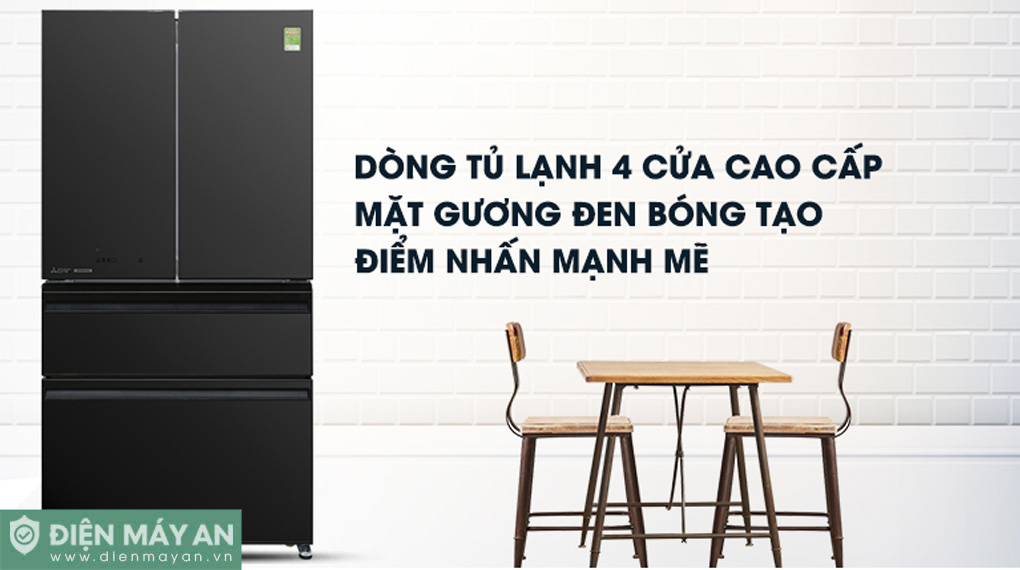 Tủ lạnh Mitsubishi Electric Inverter 564 lít Multi Door MR-LX68EM-GBK-V